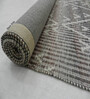 Grey Geometrical Pet 7X5 Feet Hand Tufted Carpet