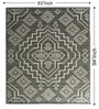 Grey Geometrical Pet 7X5 Feet Hand Woven Carpet