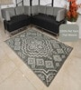 Grey Geometrical Pet 7X5 Feet Hand Woven Carpet
