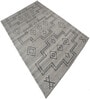 Grey Geometrical Pet 7X5 Feet Hand Woven Carpet
