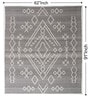 Grey Geometrical Pet 8X5 Feet Hand Woven Carpet