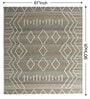 Grey Geometrical Pet 8X5 Feet Hand Tufted Carpet