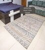 Grey Geometrical Pet 8X5 Feet Hand Tufted Carpet