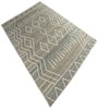 Grey Geometrical Pet 8X5 Feet Hand Tufted Carpet