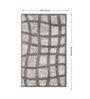 Grey Geometrical Polyester 3 ft X 5 ft Machine Made Carpet