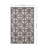 Grey Geometrical Polyester 3 ft X 5 ft Machine Made Carpet
