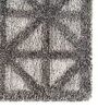 Grey Geometrical Polyester 3 ft X 5 ft Machine Made Carpet