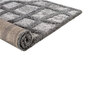 Grey Geometrical Polyester 3 ft X 5 ft Machine Made Carpet