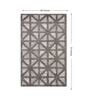 Grey Geometrical Polyester 4 ft X 6 ft Machine Made Carpet