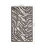 Grey Abstract Polyester 4 Ft X 6 Ft Machine Made Carpet