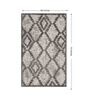 Grey Geometrical Polyester 4 ft X 6 ft Machine Made Carpet