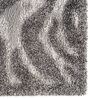 Grey Abstract Polyester 4 Ft X 6 Ft Machine Made Carpet