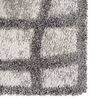 Grey Geometrical Polyester 4 ft X 6 ft Machine Made Carpet
