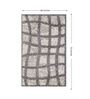 Grey Geometrical Polyester 4 ft X 6 ft Machine Made Carpet