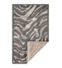 Grey Abstract Polyester 4 Ft X 6 Ft Machine Made Carpet