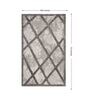 Grey Geometrical Polyester 4 ft X 6 ft Machine Made Carpet