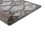 Grey Geometrical Polyester 4 ft X 6 ft Machine Made Carpet