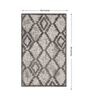 Grey Geometrical Polyester 5 ft X 7 ft Machine Made Carpet
