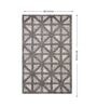 Grey Geometrical Polyester 5 ft X 7 ft Machine Made Carpet