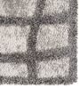 Grey Geometrical Polyester 5 ft X 7 ft Machine Made Carpet