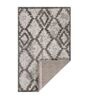 Grey Geometrical Polyester 5 ft X 7 ft Machine Made Carpet