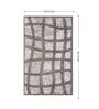 Grey Geometrical Polyester 5 ft X 7 ft Machine Made Carpet