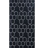 Grey Geometrical Polyester 5 ft X 8 ft Flat Weaves