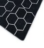 Grey Geometrical Polyester 5 ft X 8 ft Flat Weaves