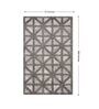 Grey Geometrical Polyester 6 ft x 9 ft Machine Made Carpet