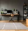Grey Geometrical Polypropylene 3 ft x 5 ft Machine Made Carpet