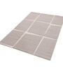 Grey Geometrical Polypropylene 4 ft x 6 ft Machine Made Carpet