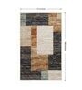 Grey Geometrical Polypropylene 6 ft x 9 ft Machine Made Carpet