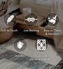 Grey Geometrical Polypropylene 6 ft x 9 ft Machine Made Carpet