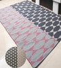 Grey Geometrical Wool Hand Woven Carpet