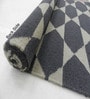 Grey Geometrical Wool Hand Woven Carpet