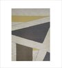 Grey Geometrical Wool 4 ft x 6 ft Hand Tufted Carpet