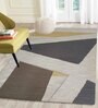 Grey Geometrical Wool 4 ft x 6 ft Hand Tufted Carpet
