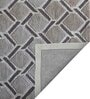 Grey Geometrical Wool 4 ft x 6 ft Hand Tufted Carpet