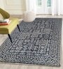 Grey Geometrical Wool 4 ft x 6 ft Hand Tufted Carpet