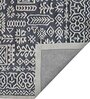 Grey Geometrical Wool 4 ft x 6 ft Hand Tufted Carpet