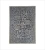 Grey Geometrical Wool 4 ft x 6 ft Hand Tufted Carpet