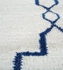Grey Geometrical Wool 5'3 ft X 7'6 ft Flat Weaves