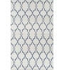 Grey Geometrical Wool 5'3 ft X 7'6 ft Flat Weaves
