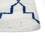 Grey Geometrical Wool 5'3 ft X 7'6 ft Flat Weaves