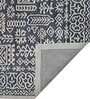 Grey Geometrical Wool 5 ft x 7 ft Hand Tufted Carpet