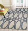 Grey Geometrical Wool 5 ft x 7 ft Hand Tufted Carpet