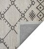 Grey Geometrical Wool 5 ft x 7 ft Hand Tufted Carpet