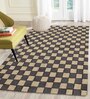 Grey Geometrical Wool 5 ft x 7 ft Hand Tufted Carpet