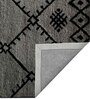 Grey Geometrical Wool 5 ft x 7 ft Hand Tufted Carpet
