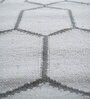 Grey Geometrical Wool 5 ft X 8 ft Flat Weaves